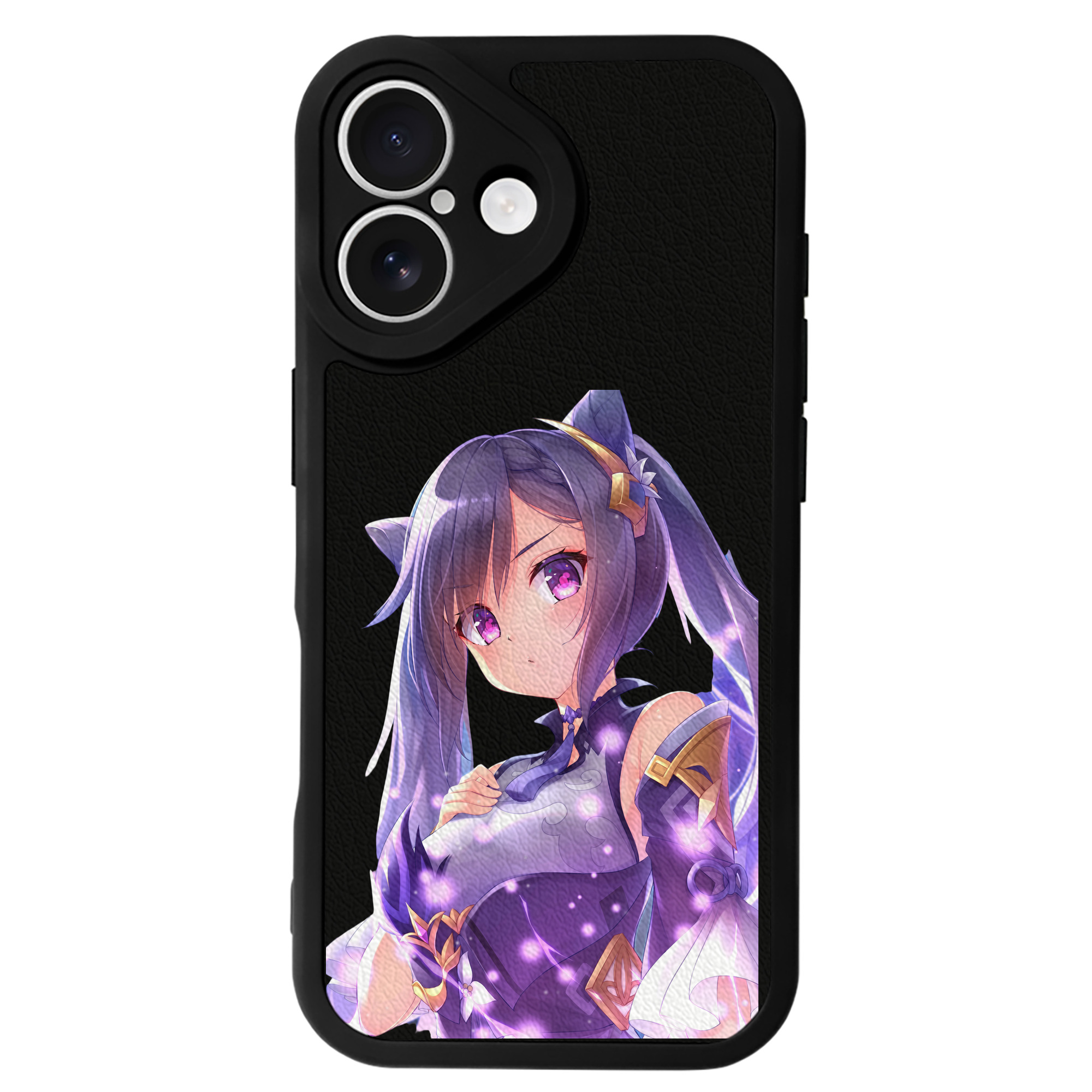 げんし神 刻晴 こくせい genshin Kokusei 【iPhone 16シリーズ対応】シリコンスマホケース（レザー調） 材質：シリコン
